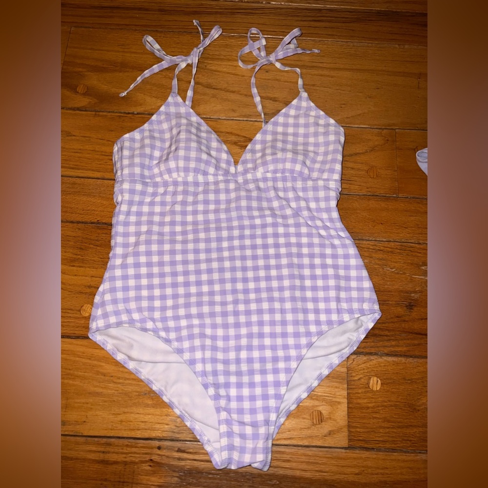 NWOT Kona Sol Gingham one piece Bathing Suit